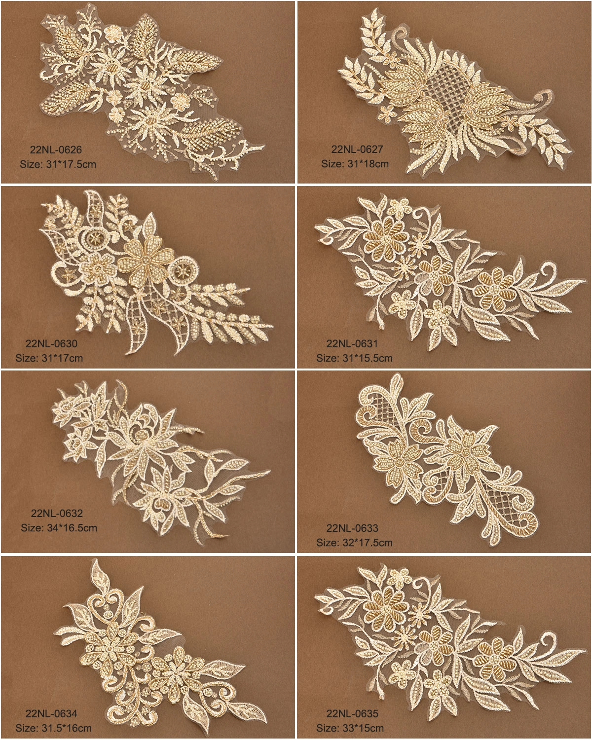Beads lace applique