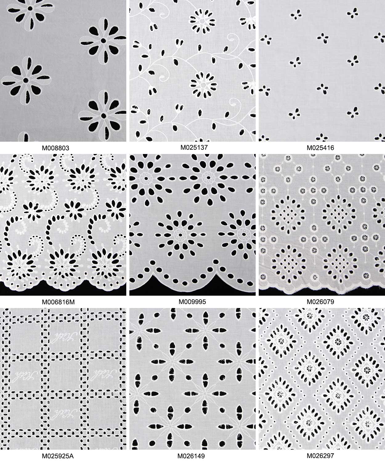 cotton eyelet lace design
