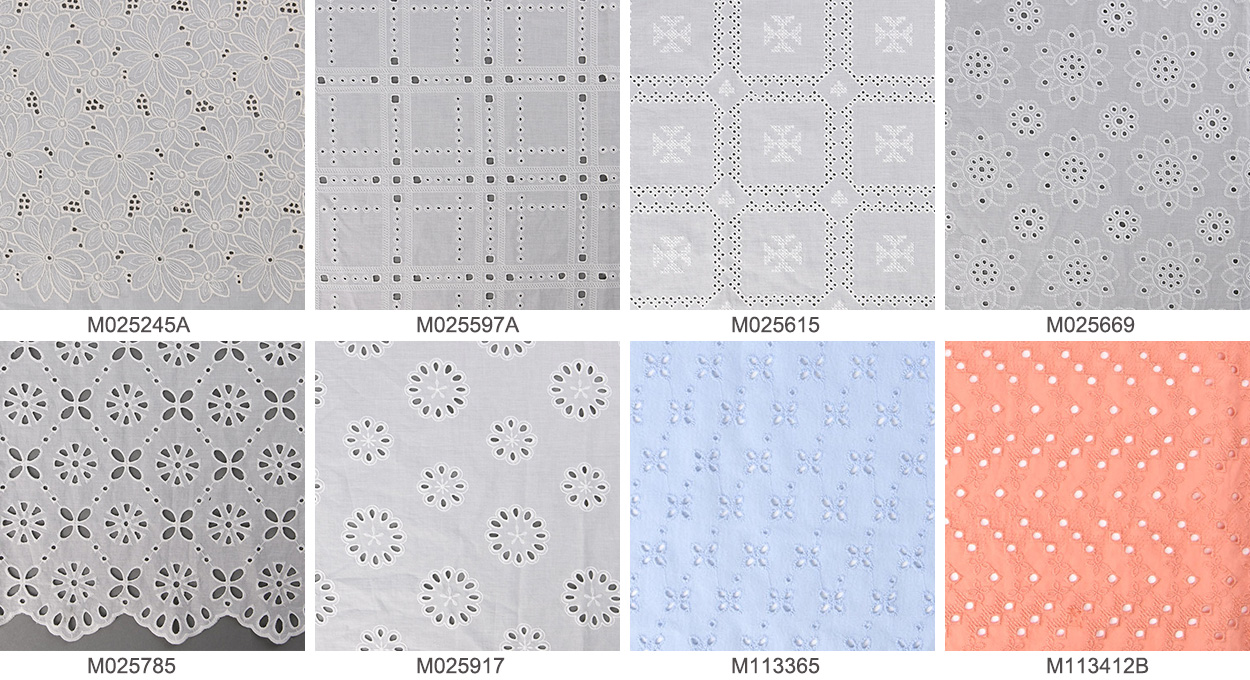 Eyelet cotton lace fabric Eyelet cotton lace fabric