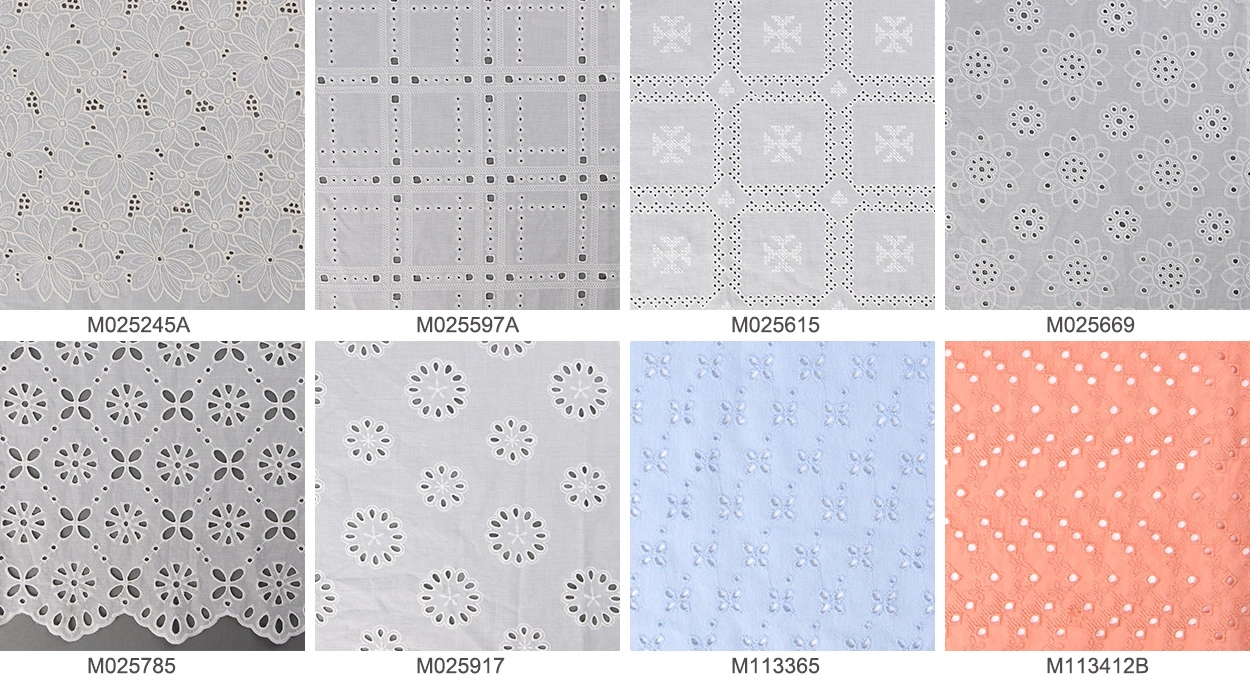 Eyelet cotton lace fabric Eyelet cotton lace fabric
