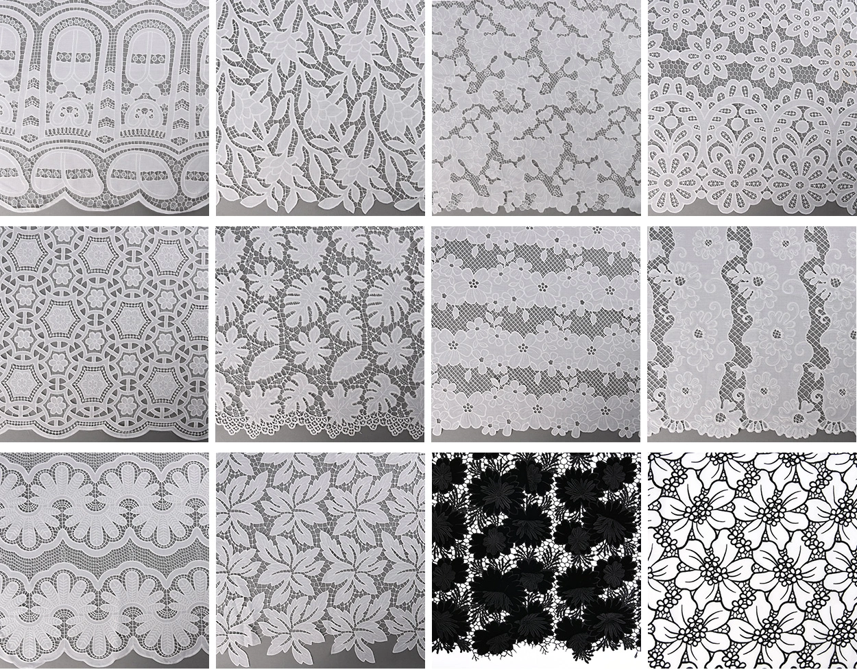 Laser cut lace fabric Laser cut lace fabric