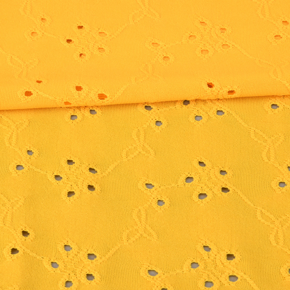 Polyester tricot lace fabric