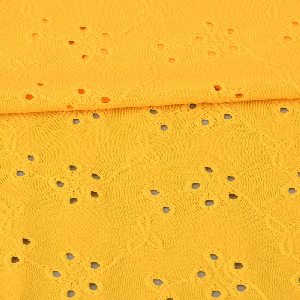 Polyester spandex lace fabric Polyester tricot lace fabric