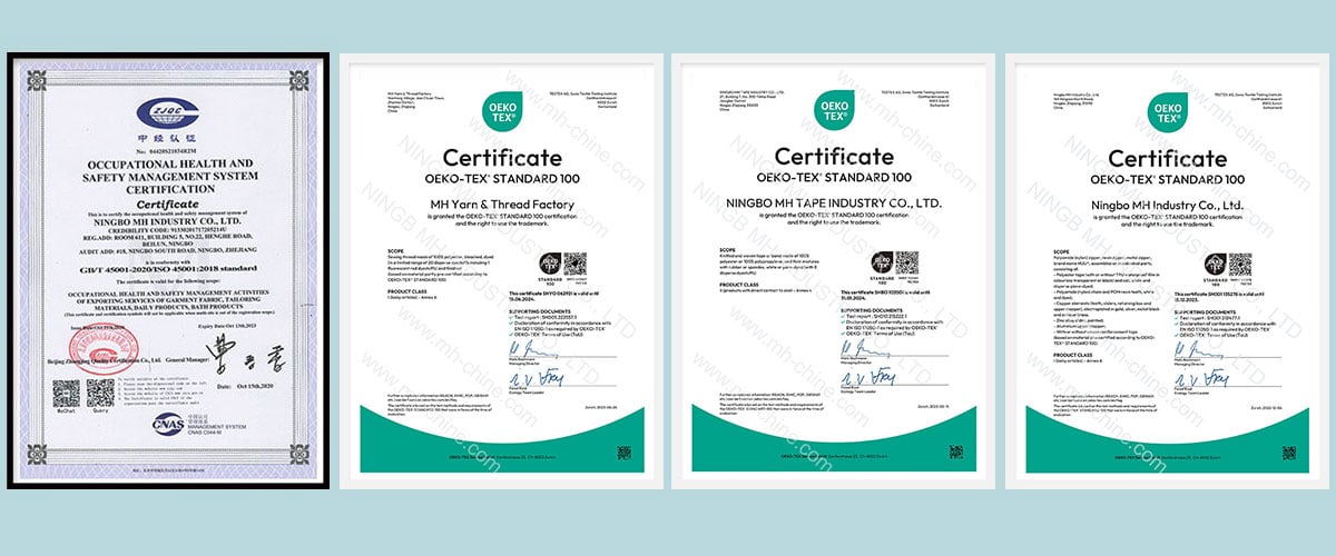 Certificado Oeko-TEX y Certificado ISO