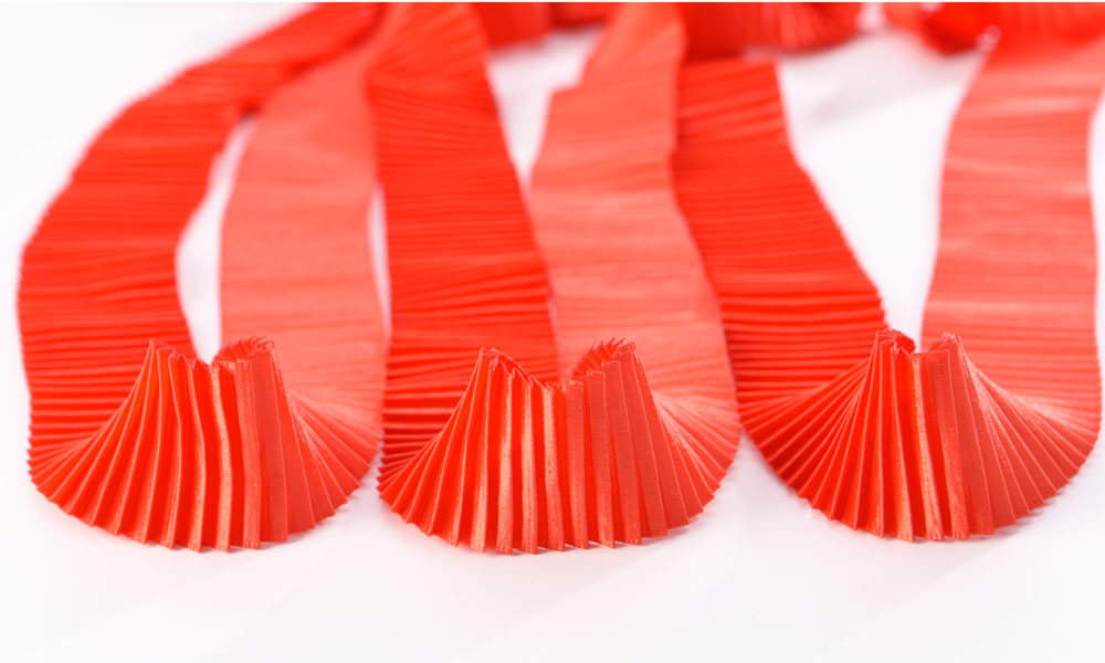 pleated ribbon