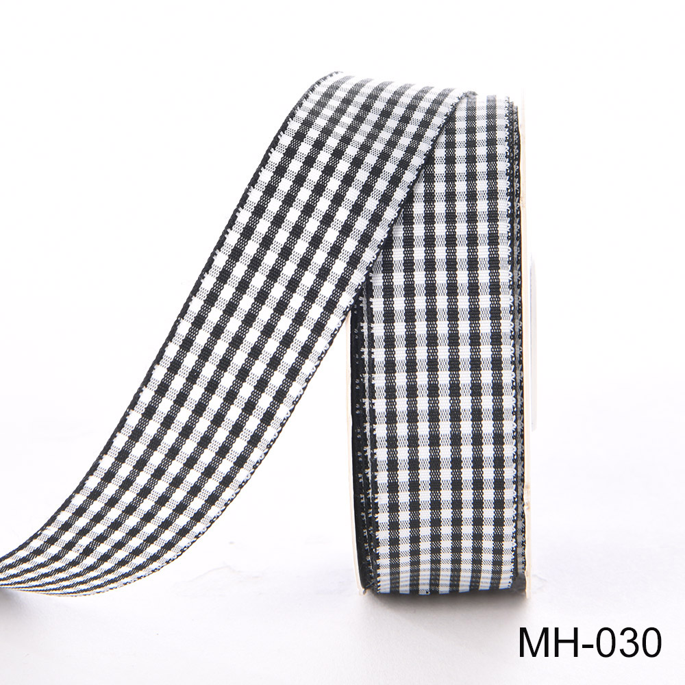 black plaid ribbon black plaid ribbon