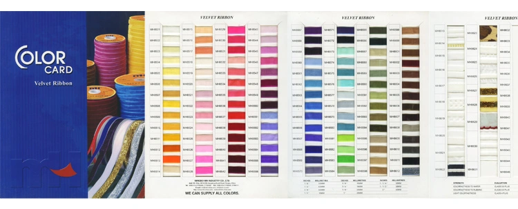 Velvet Ribbon Color card Velvet Ribbon Color card