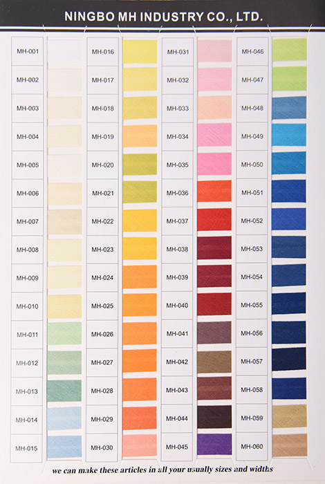 Carte de couleur de ruban de reliure-2