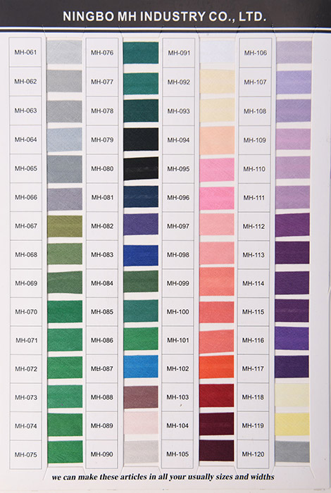 Carte de couleur de ruban de reliure-3