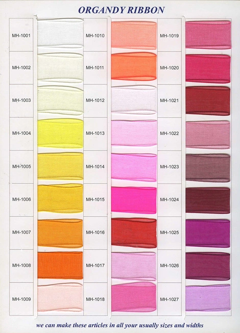 sheer ribbon color card sheer ribbon color card