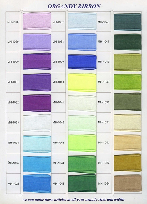 sheer ribbon color card sheer ribbon color card