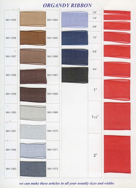 sheer ribbon color card sheer ribbon color card