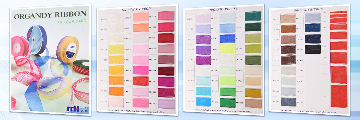 sheer ribbon color card