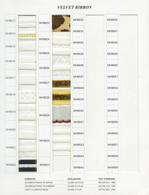 velvet color card velvet color card