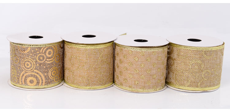 Glitter Burlap Christmas Ribbons