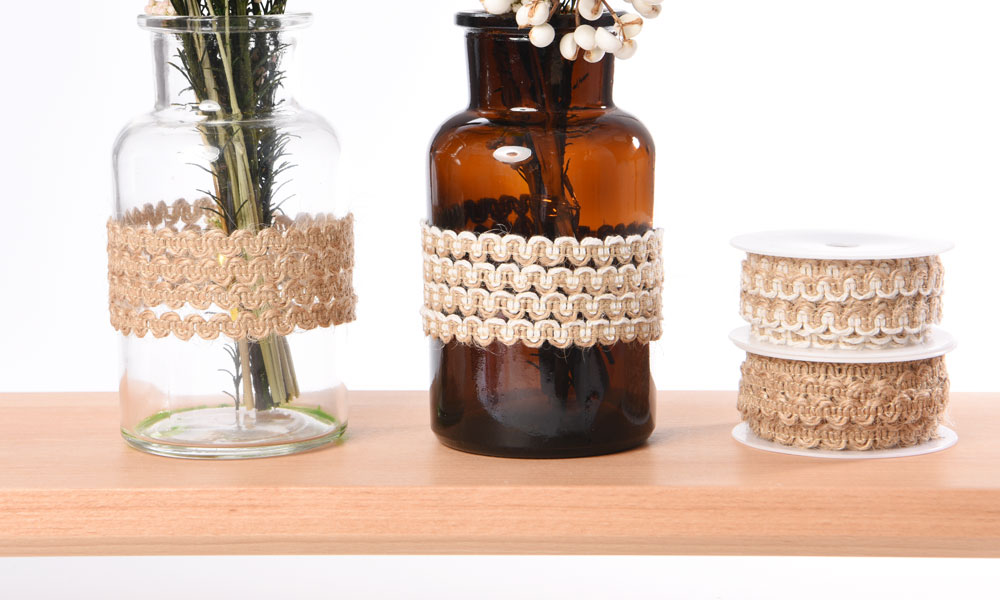 ric rac hessian ribbon 25mm jute lace ribbon