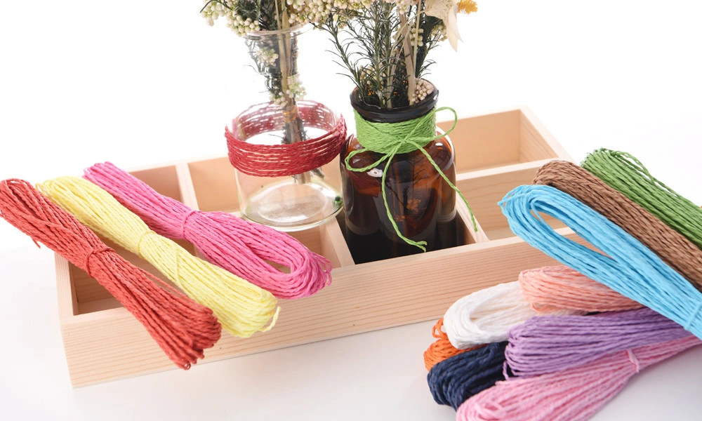 China Factory Colored Raffia Ribbon, Raffia Paper Twine String