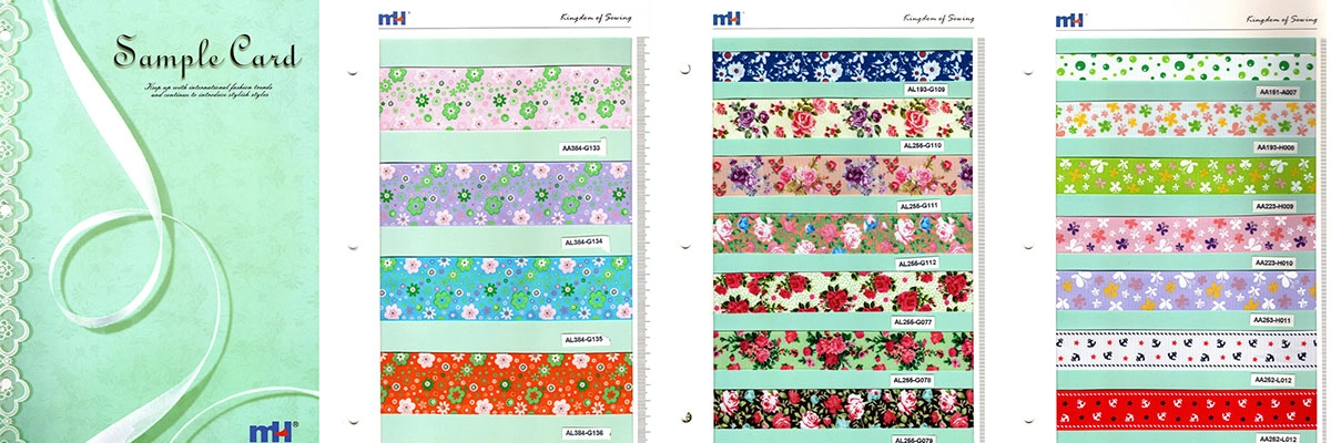 Floral Printed Grosgrain Ribbon