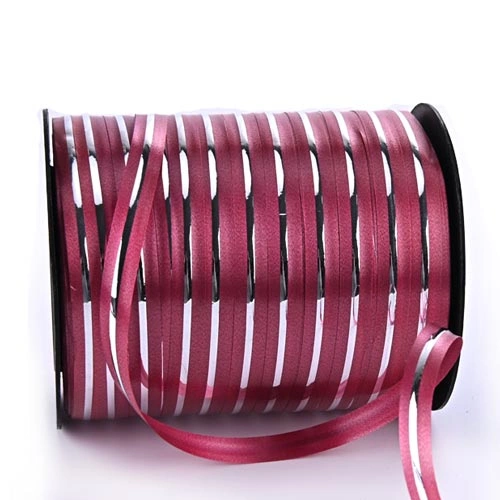 Solid Color with One Foil-Stamped Silver Line balloon curling ribbon