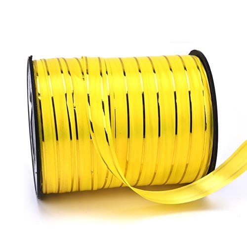 Ink-Printed with Two Foil-Stamped Gold Lines balloon curling ribbon