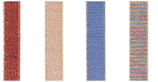 metallic ribbon polyester