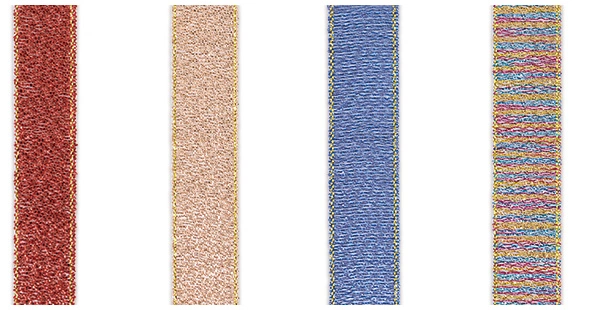 metallic ribbon polyester