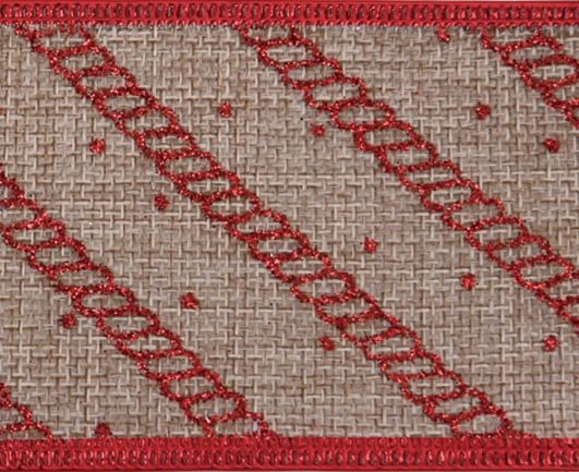 polyester fabric christmas ribbon 6136 0043