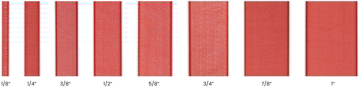 sheer ribbon width customization