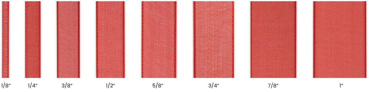 sheer ribbon width customization