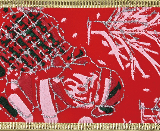 velvet fabric christmas ribbon 6136 0061