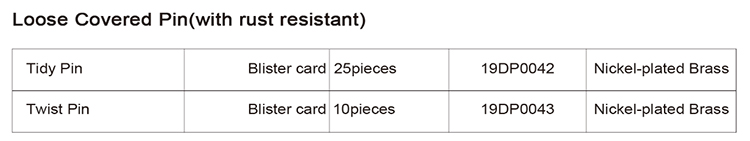 loose curved pin specifications