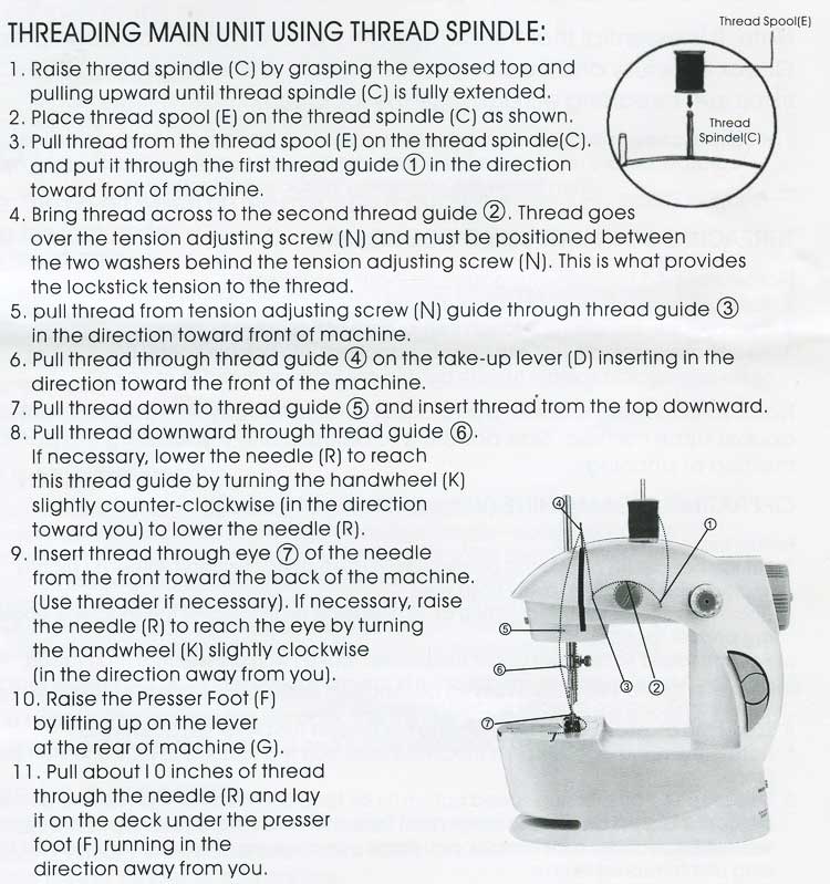 201 type 4 in 1 mini sewing machine