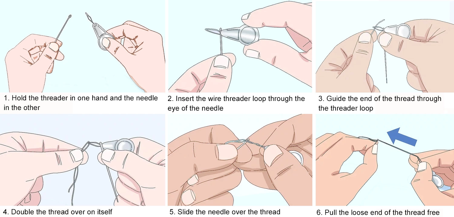Simple Wire Loop Threaders for Hand Sewing Machine Embroidery