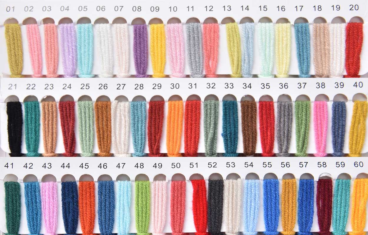 Milk Cotton Yarn color card