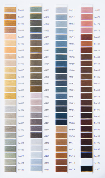 Carte de couleur de fil à broder en polyester