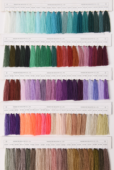 polyester sewing threads color card