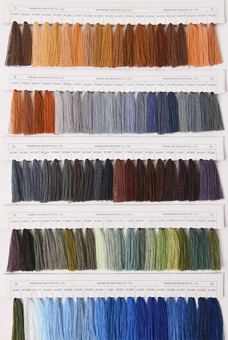 polyester sewing threads color card