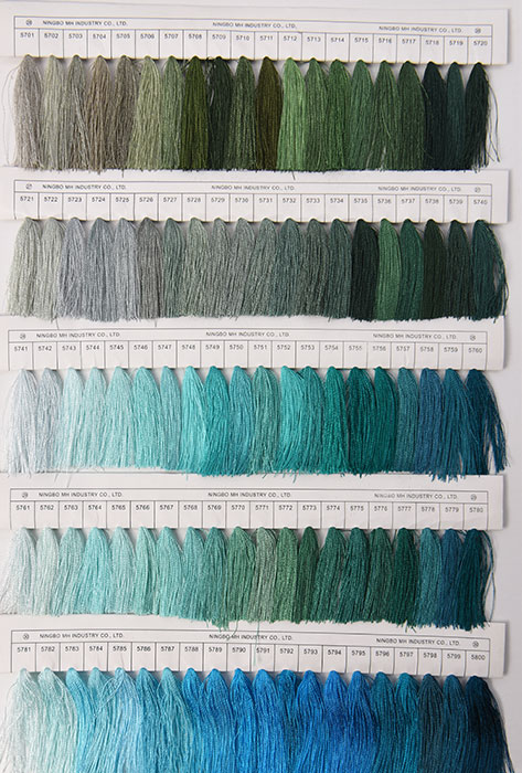 carte de couleur de fil de broderie fil à broder carte de couleur