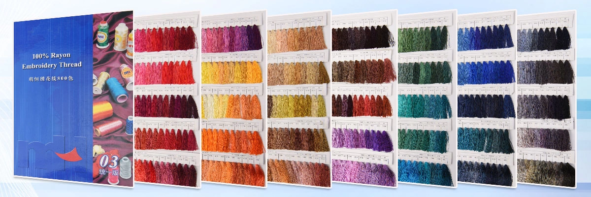 rayon embroidery thread color card