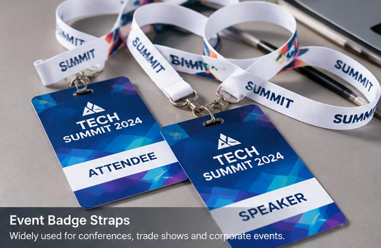 event badge straps webbing