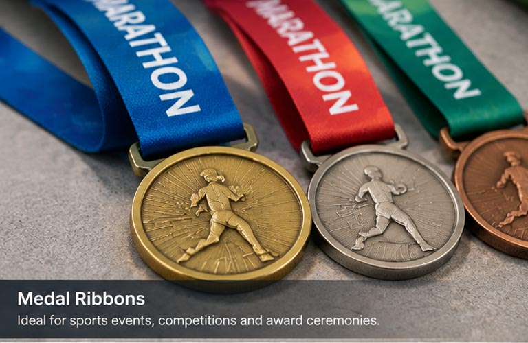 custom polyester medal satin ribbon