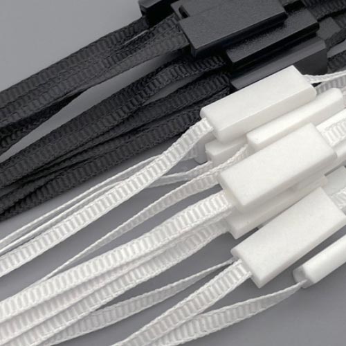 Narrow ribbons and grosgrain tapes for tag strings