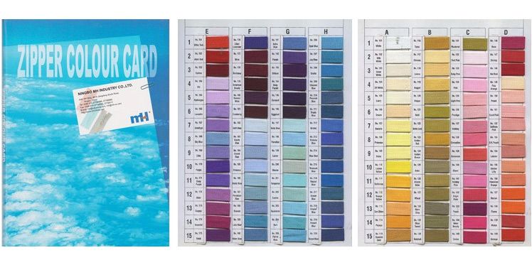 zipper Color Card