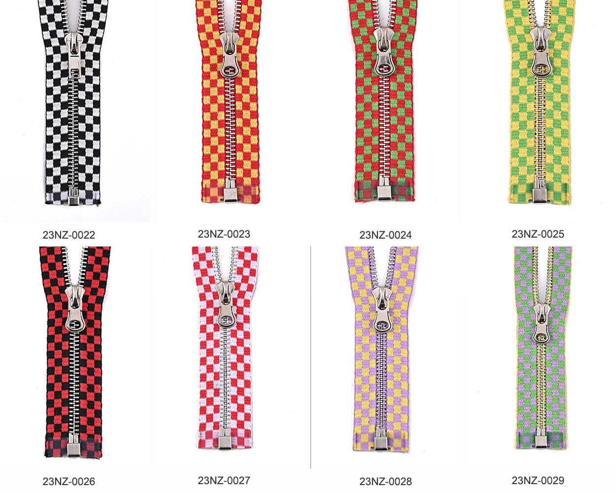 checkered tape zipper patterns