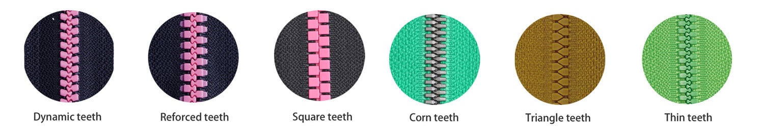 plastic zipper teeth
