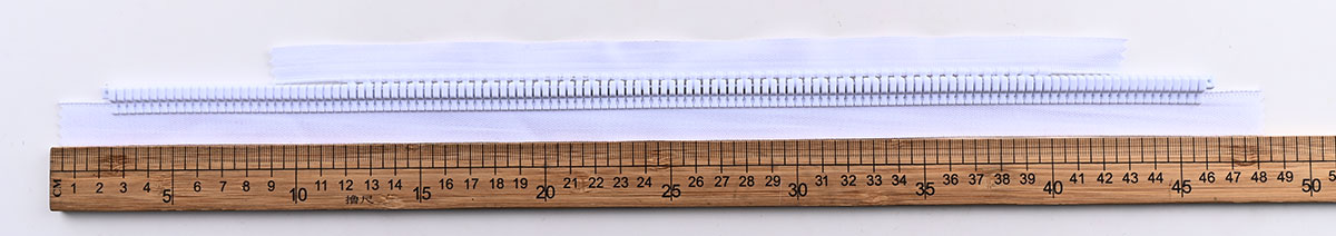 sliding zipper length
