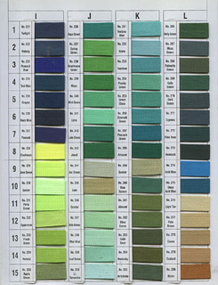 zipper color card zipper color card