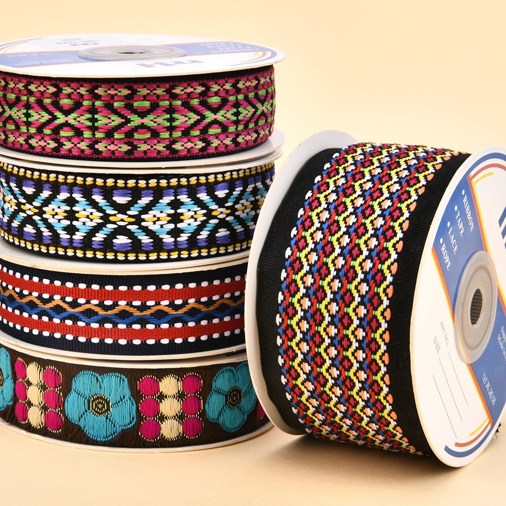 Jacquard Brocade Ribbons, Embroidered Jacquard Ribbon Trims