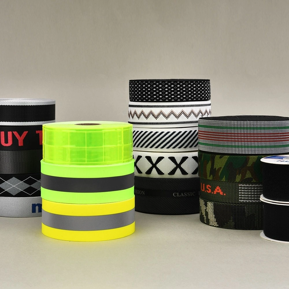 Custom Made Polyester/Polypropylene bing Tape, Elastic bing