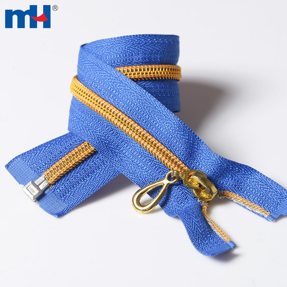 0222-5A-#5 open end gold teeth zipper